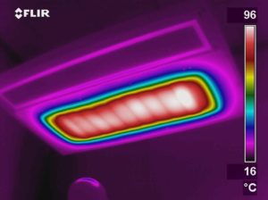 Infrarood stralingspaneel warmtebeeld